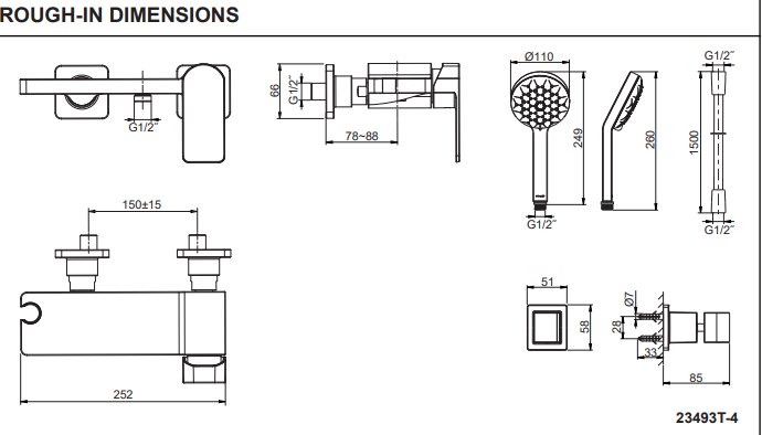 KOHLER K-23493T-4-CP PARALLEL 掛牆式淋浴龍頭 (拋光鍍鉻)-hong-kong
