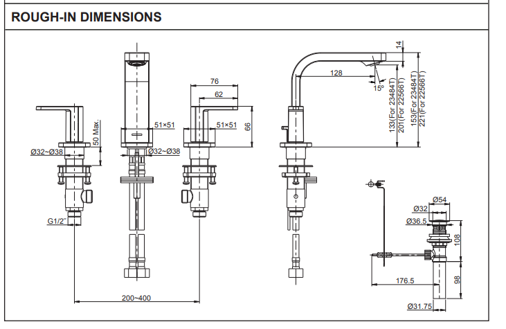 KOHLER K-23484T-4-RGD PARALLEL 8" 中面盆龍頭 (玫瑰金色)-hong-kong