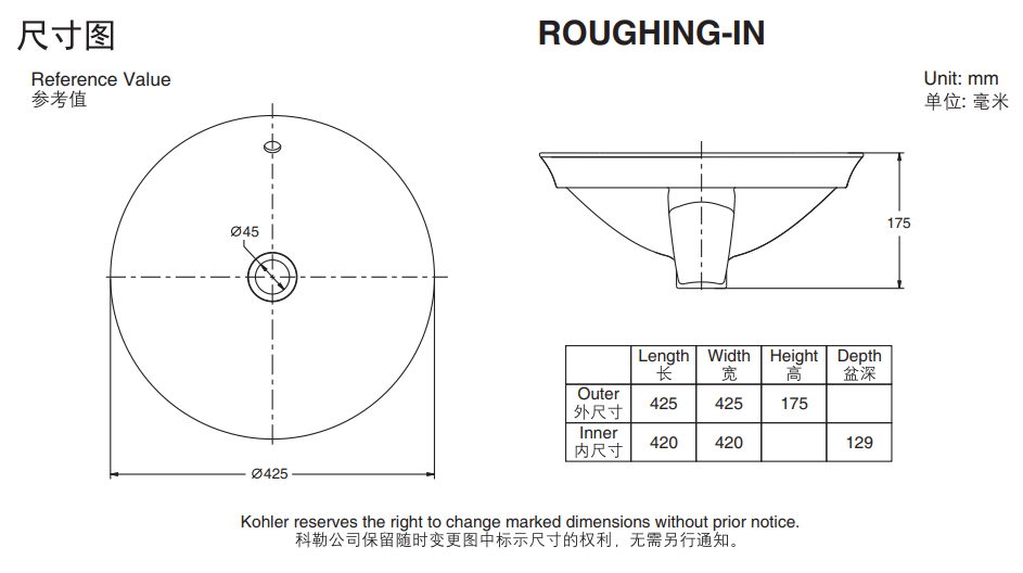 KOHLER K-26408T-0 VEIL ESSENTIAL 圓形檯上式面盆-hong-kong