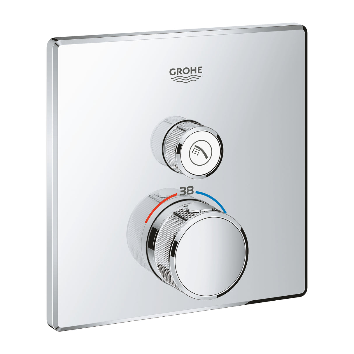 德國 GROHE 29123000/29153LS0+35600000 Grotherm Smartcontrol 方型單出水藏牆恆溫淋浴龍頭及閥芯-hong-kong