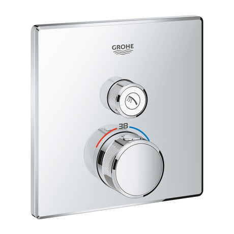 德國 GROHE 29123000/29153LS0+35600000 Grotherm Smartcontrol 方型單出水藏牆恆溫淋浴龍頭及閥芯-hong-kong