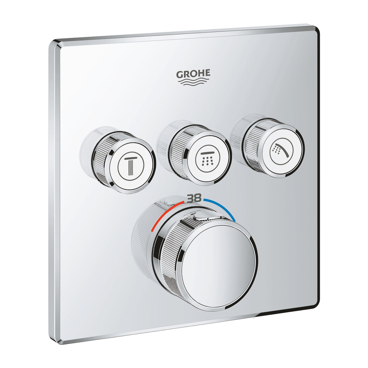 德國 GROHE 29126000/29157LS0+35600000 Grotherm Smartcontrol 方型多路出水藏牆恆溫淋浴龍頭及閥芯-hong-kong