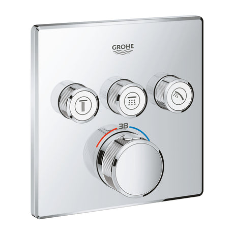 德國 GROHE 29126000/29157LS0+35600000 Grotherm Smartcontrol 方型多路出水藏牆恆溫淋浴龍頭及閥芯-hong-kong