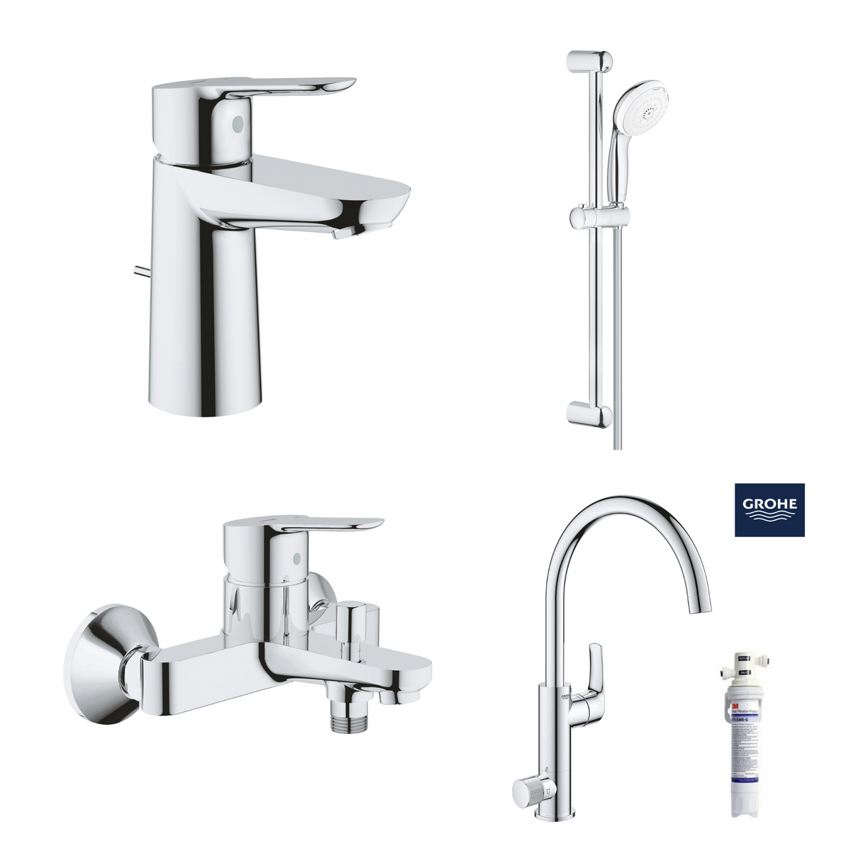 德國 GROHE BAUEDGE 超值浴室龍頭套裝 A9-hong-kong