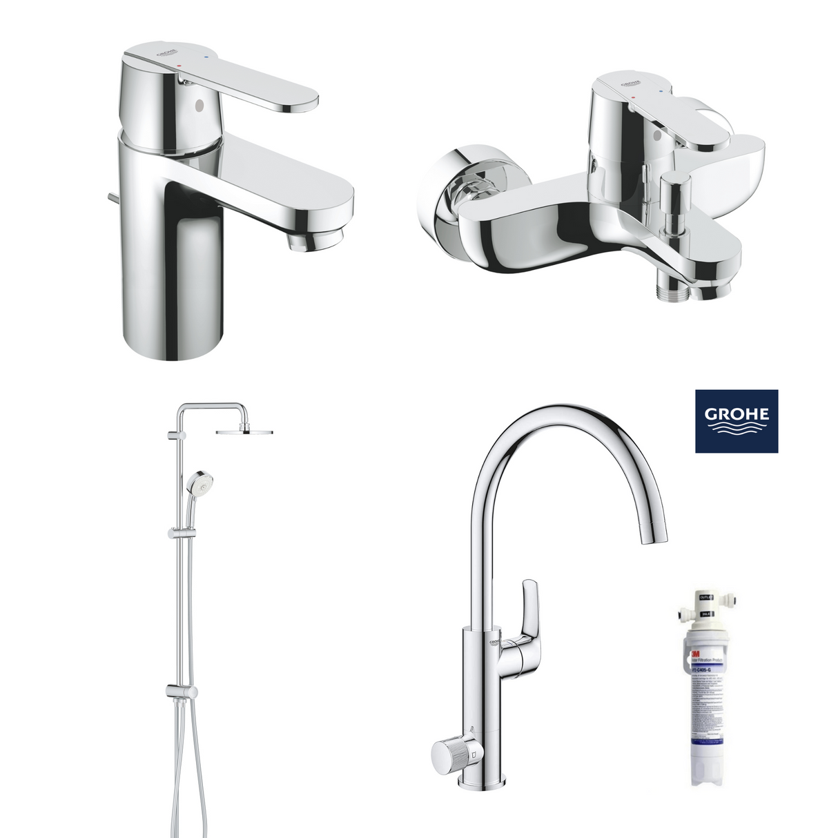 德國 GROHE GET 超值浴室龍頭套裝 B11-hong-kong