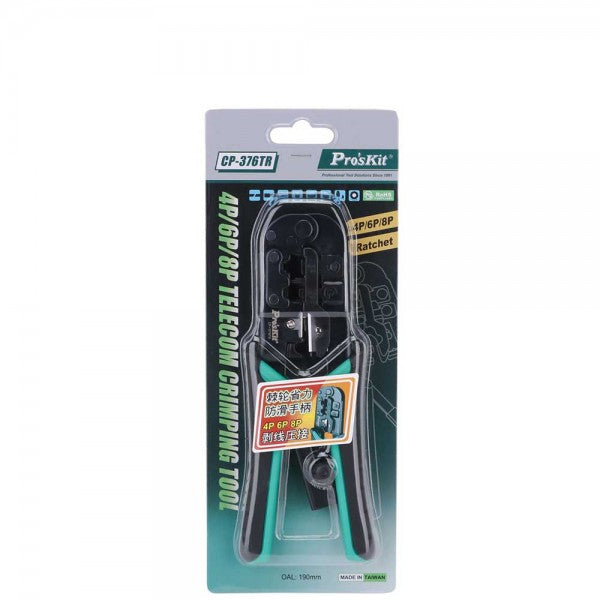Pro's Kit 台灣寶工 4P/6P/8P網路棘輪壓接鉗 CP-376TR-hong-kong