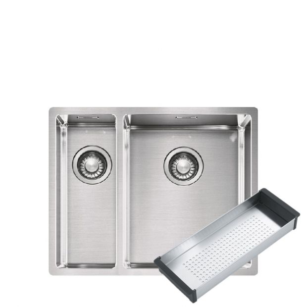 FRANKE BXX 260-4002E SBL Box 不銹鋼 檯面/檯底 雙星盆 662x450x200mm 銀色-hong-kong