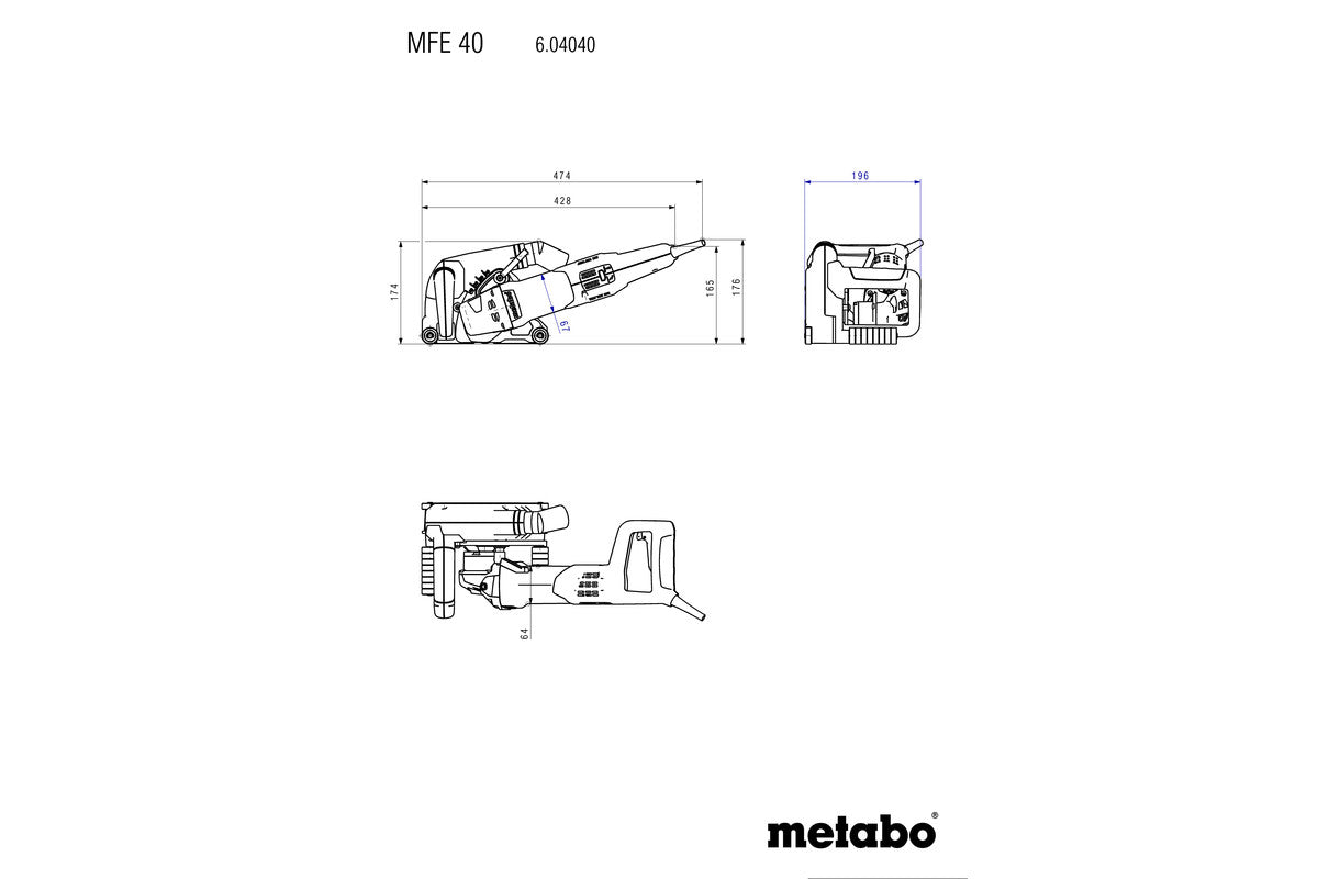metabo 麥太保 MFE 40 1900W開槽機-hong-kong