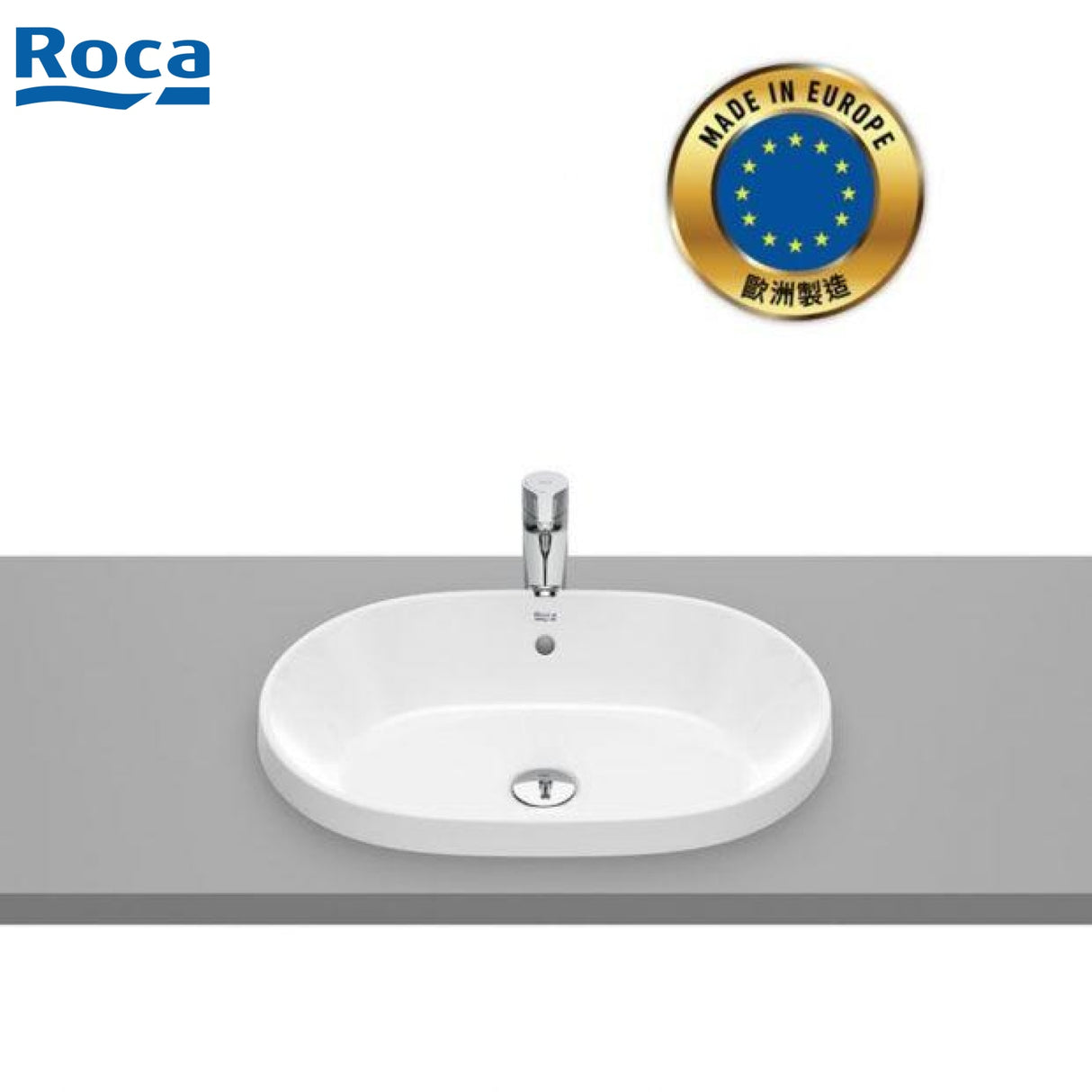 Roca A3270Y5000 The Gap 檯面盆 550x390x110mm 白色-hong-kong