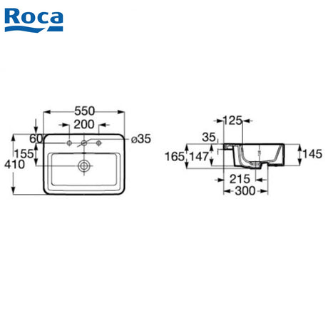 Roca Gap 32747P 半掛式洗臉盆-hong-kong