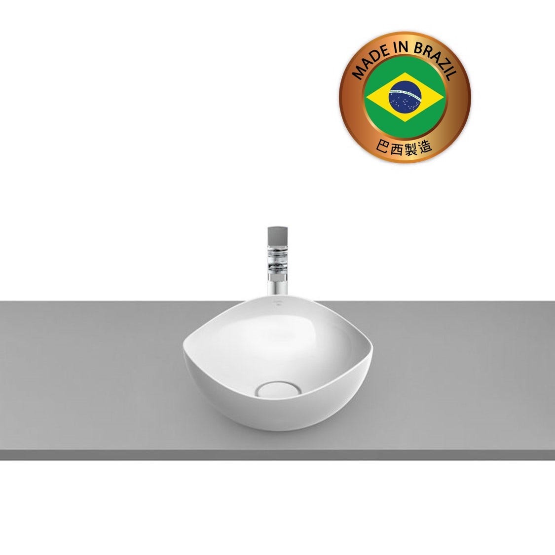 ROCA A327A15000 Ohtake 檯上盆 375x370x175mm 白色-hong-kong