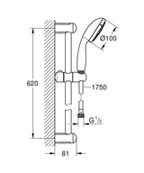 德國 GROHE 27644001 Tempesta 100 3速手持花灑套裝 (德國製造)-hong-kong
