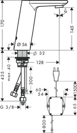 hansgrohe 31103 Metris S 感應式面盆龍頭-hong-kong
