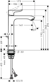 hansgrohe 31183 Metris 面盆龍頭-hong-kong