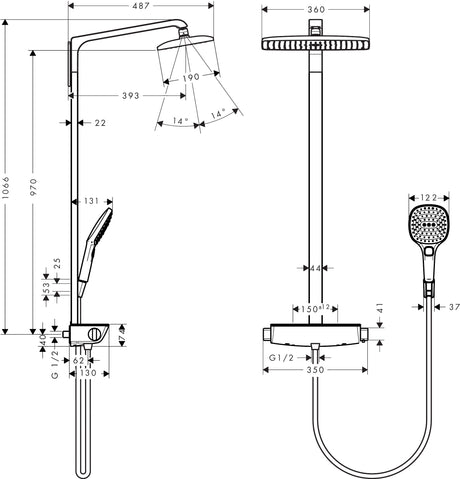 hansgrohe 27112 Raindance E 恆溫雨淋花灑-hong-kong