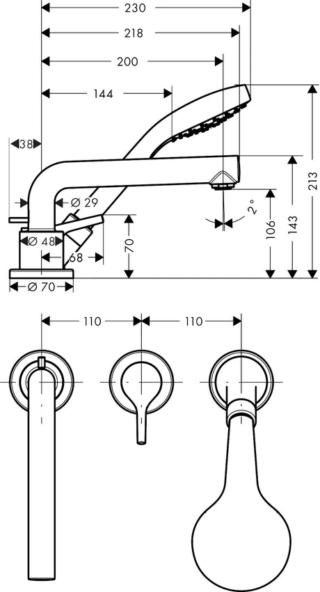 hansgrohe 72416 Talis S 浴缸龍頭-hong-kong