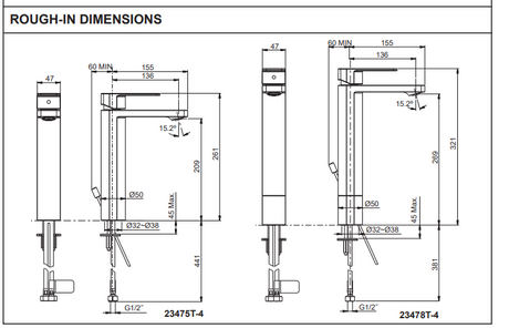 KOHLER K-23472T-4-AF PARALLEL 面盆龍頭 (法蘭金)-hong-kong