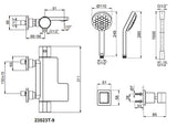 KOHLER K-23523T-9-RGD PARALLEL 恆溫掛牆式浴缸龍頭 (包括多功能手持花灑和插座) (玫瑰金色)-hong-kong