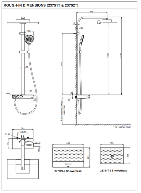 KOHLER K-23751T-9-CP URBANITY+ 恆溫三路 出水淋浴柱-hong-kong