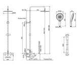 KOHLER K-26242T-4-BL ALEO兩路出水淋浴柱 (亮黑色)-hong-kong