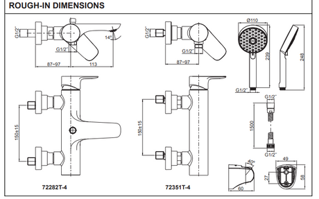 KOHLER K-72351T-4-CP ALEO 掛牆式淋浴龍頭-hong-kong