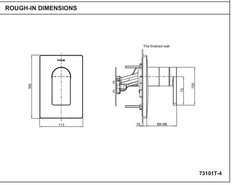 KOHLER K-73108T-B4-AF MODULO 入牆式兩路面板 (法蘭金)-hong-kong