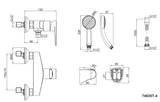 KOHLER K-74035K-4-BL TAUT 淋浴龍頭 (黑色)-hong-kong
