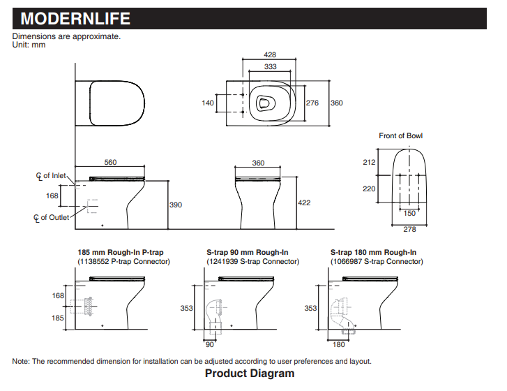 KOHLER K-78463K-0 MODERN LIFE ™ 落地式座廁-hong-kong