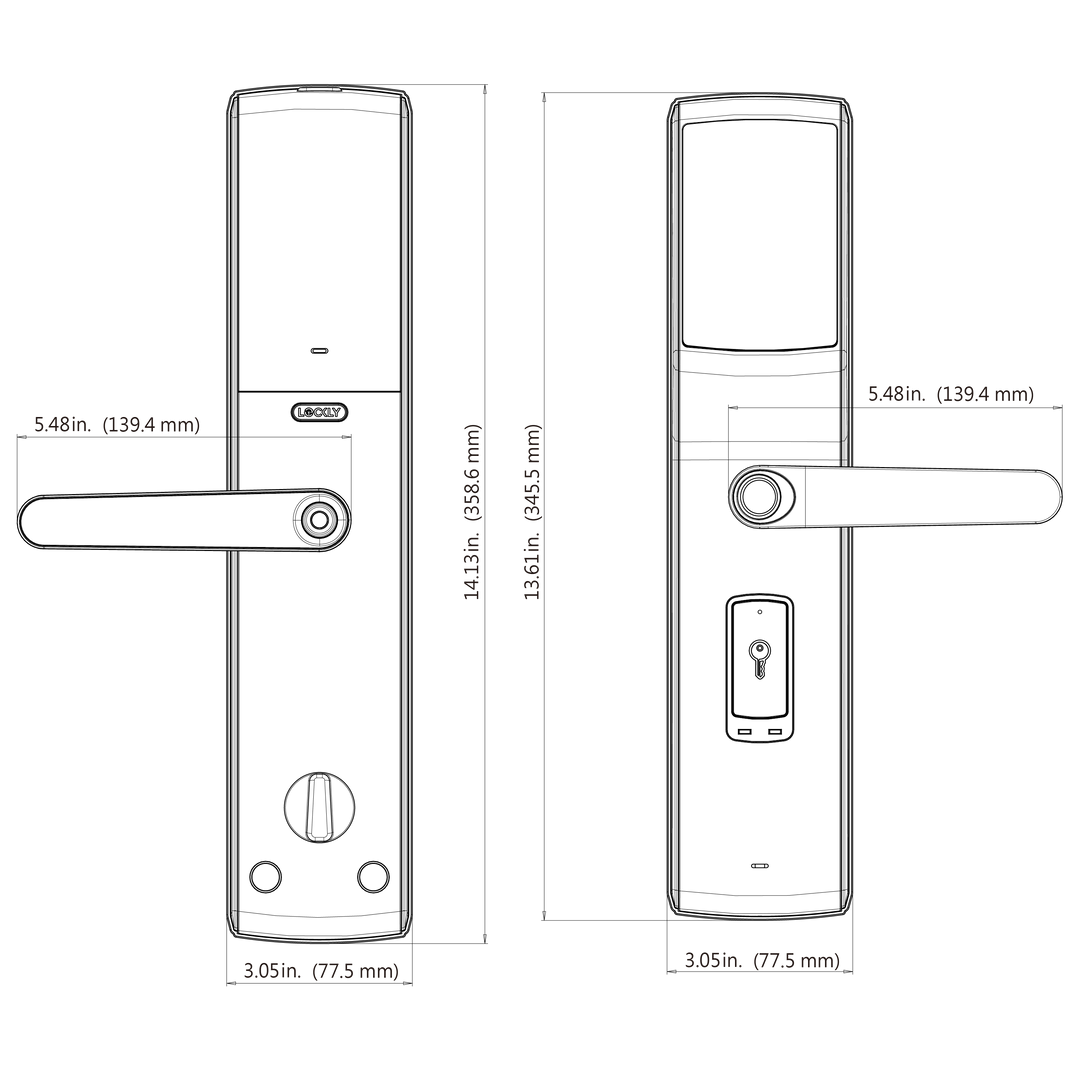 LOCKLY PGD829BF Secure Lux 智能電子門鎖 (威尼斯古銅色) (包標準安裝)-hong-kong