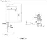KOHLER K-98421T-4-BN JULY 高身面盆龍頭 (羅曼銀)-hong-kong