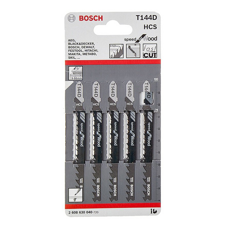 BOSCH T144D 積梳鋸片 (5片裝) (快速切割)-hong-kong