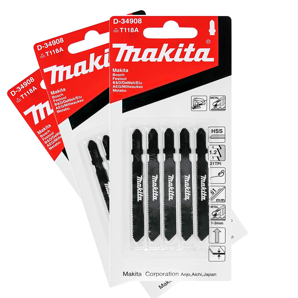 Makita 牧田 D-34908 曲線鋸片/積梳鋸片 (金屬/基本)(5片)-hong-kong