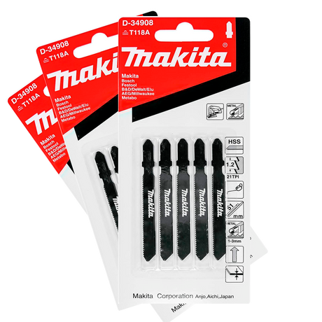 Makita 牧田 D-34908 曲線鋸片/積梳鋸片 (金屬/基本)(5片)-hong-kong