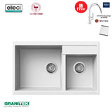 elleci Florence 335 台上花崗岩星盆 (Bianco)-hong-kong
