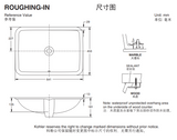 KOHLER K-20414T-0 CAXTON 23" 長方形檯下式面盆-hong-kong