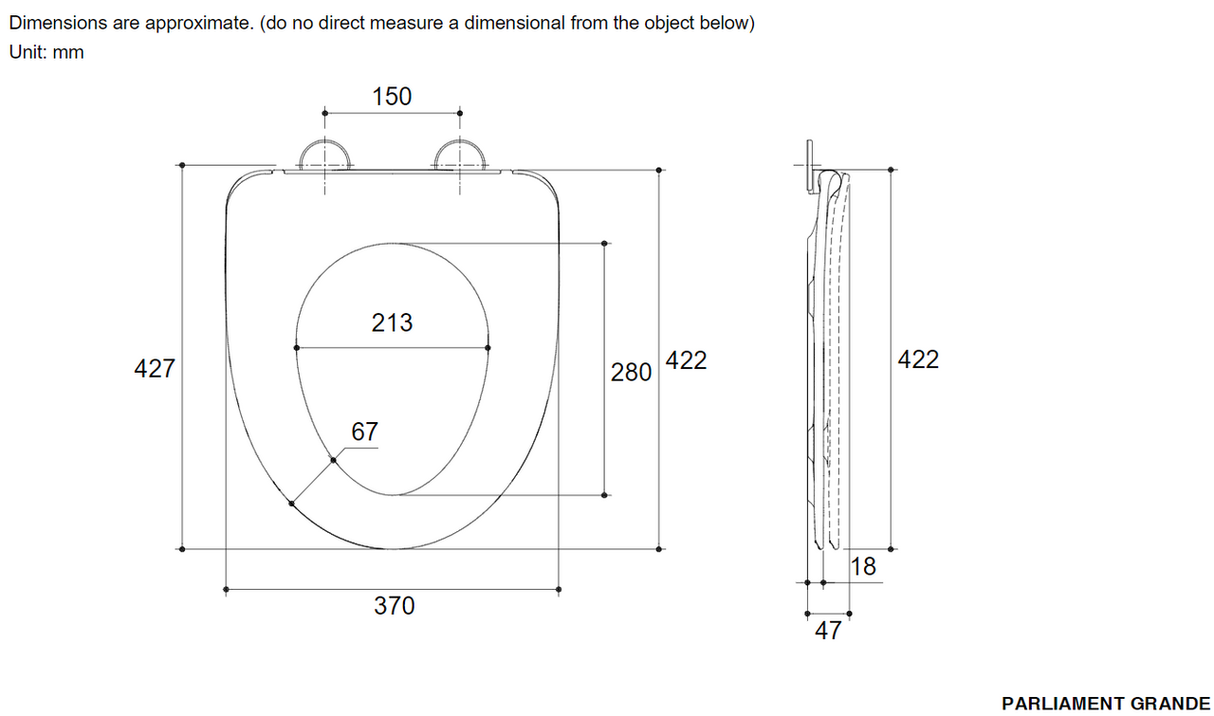 KOHLER K-22756K-0 PARLIAMENT™ GRANDE 緩降廁板-hong-kong