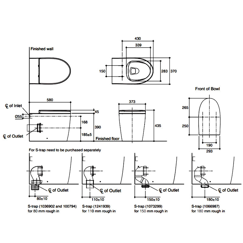 KOHLER K-22757K-0 PARLIAMENT ™ GRANDE 落地式座廁-hong-kong