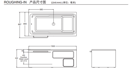 KOHLER K-24457T-FD-0 ALEUTIAN 2.0 1.5 米整體化浴缸(左角位) (三合一去水)-hong-kong