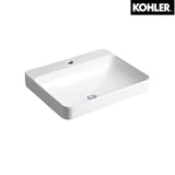 KOHLER K-2660X-8-0 FOREFRONT 長方形檯上式面盆 (8"龍頭孔)-hong-kong