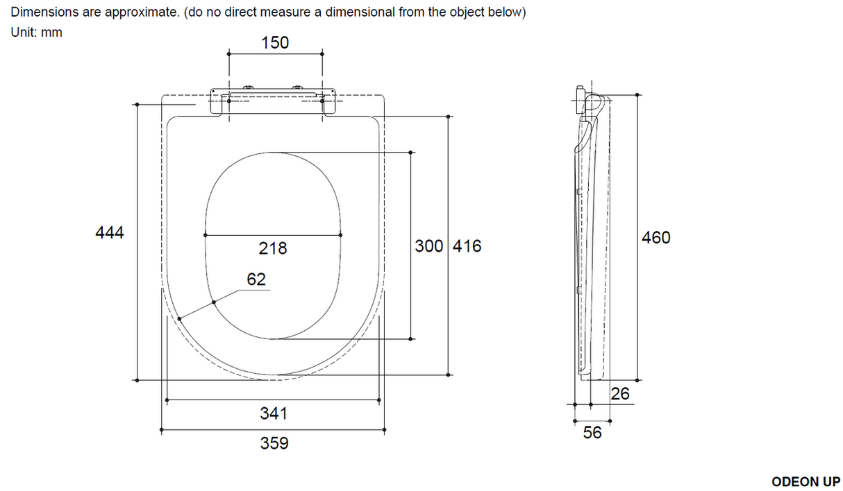 KOHLER K-76185K-0 ODEON UP™ 緩降廁板-hong-kong
