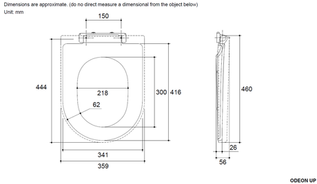 KOHLER K-76185K-0 ODEON UP™ 緩降廁板-hong-kong