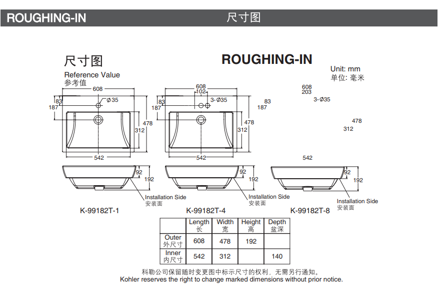 KOHLER K-99182T-1-0 PARLIAMENT 24" 檯上式面盆 (單龍頭孔)-hong-kong