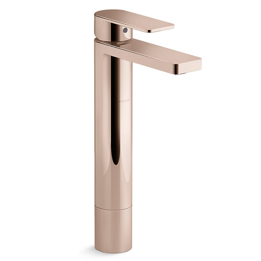 KOHLER K-23478T-4-RGD PARALLEL 高身單把手面盆龍頭 (玫瑰金)-hong-kong