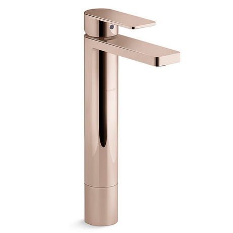 KOHLER K-23478T-4-RGD PARALLEL 高身單把手面盆龍頭 (玫瑰金)-hong-kong