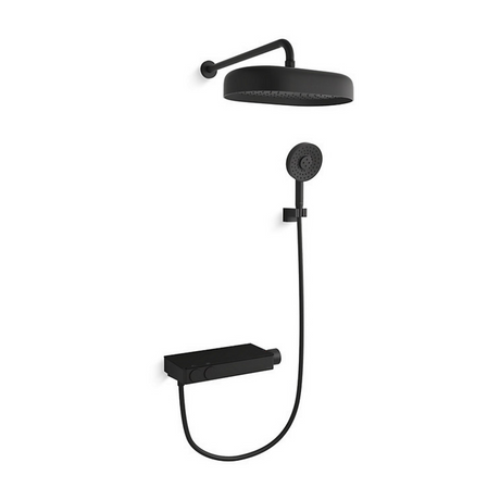 KOHLER K-26329T-9-BL ANTHEM™ 恆溫雙路出水淋浴龍頭 連單功能頭頂花灑 (黑色)-hong-kong