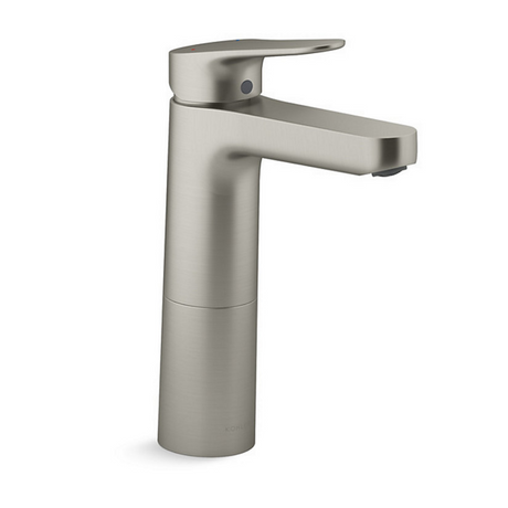 KOHLER K-33063K-4-BN ACCLIV 高身單把手面盆龍頭 (羅曼銀)-hong-kong