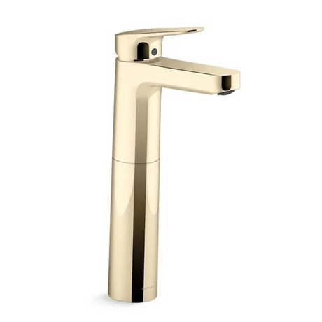 KOHLER K-33064T-4-AF ACCLIV 高出水口單把手面盆龍頭 (法蘭金)-hong-kong