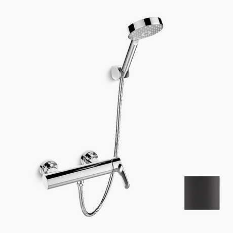 KOHLER K-72351T-4-BL ALEO 掛牆式淋浴龍頭 (黑色)-hong-kong