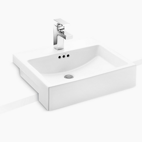 KOHLER K-72907K-1-0 LADENA® 半崁式浴室面盆 (單龍頭孔)-hong-kong