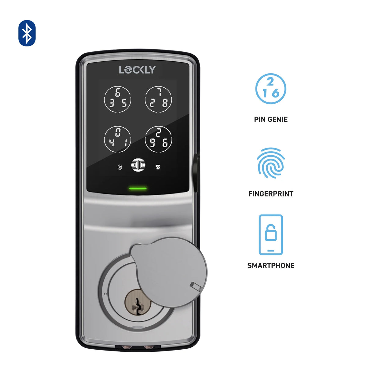 LOCKLY PGD728F Secure Plus 智能電子門鎖 (緞面鎳色) (包標準安裝)-hong-kong